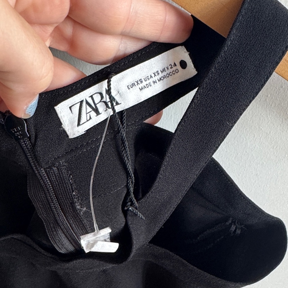NWOT - Zara Elegant Black Halter Tank Top - XS - Picture 2 of 5